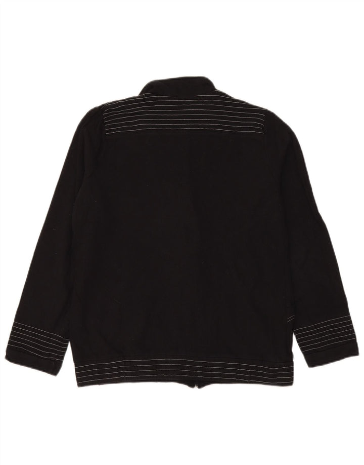 Fila Γυναικεία αθλητική φόρμα Top Jacket UK 12 μεσαίο μαύρο ριγέ βαμβακερό