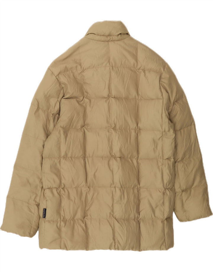 SERGIO TACCHINI Womens Oversized Padded Coat UK 14 Medium Beige Vintage Sergio Tacchini and Second-Hand Sergio Tacchini from Messina Hembry 