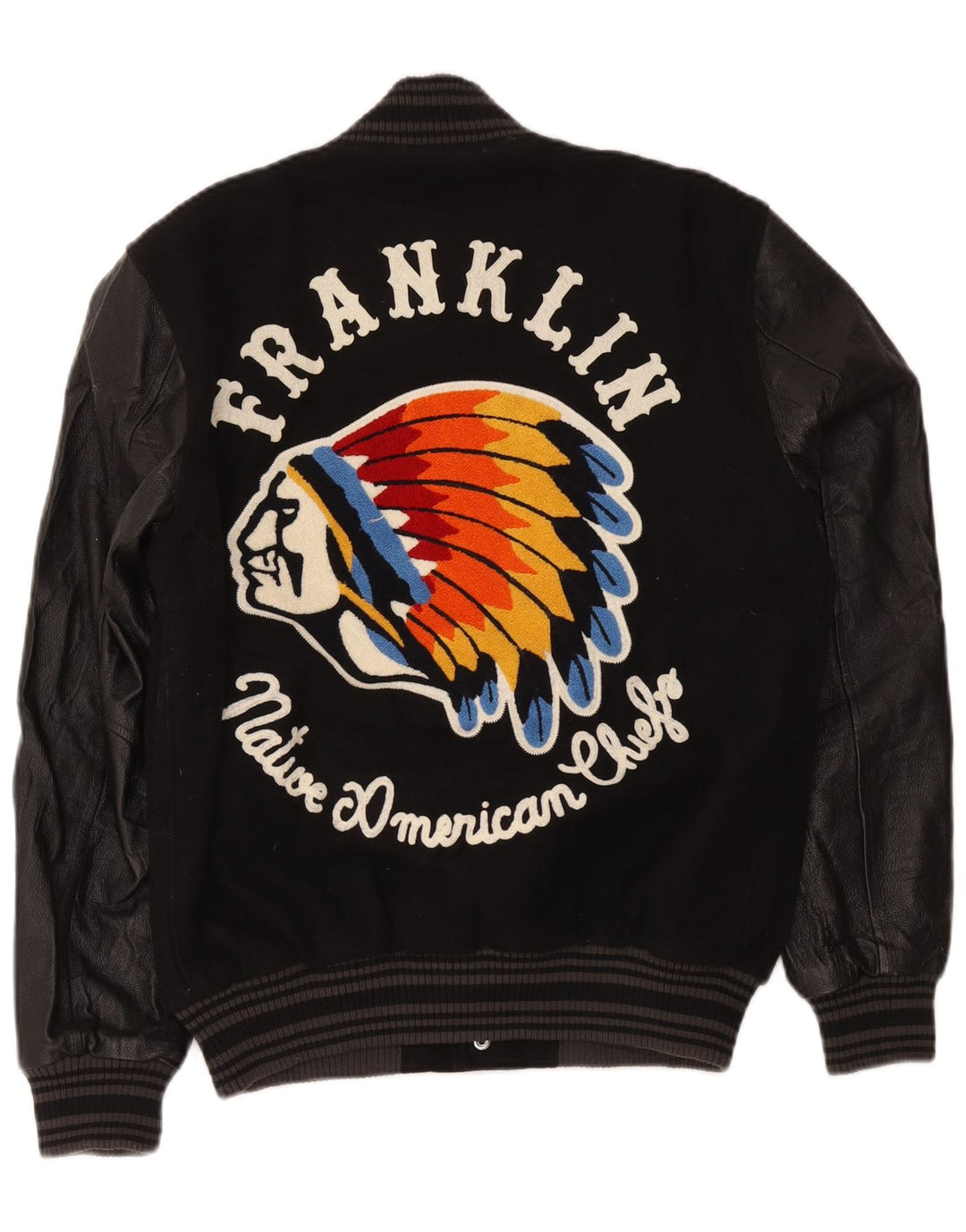 Ανδρικό μπουφάν Franklin Marshall Varsity UK 38 Medium Black Colourblock