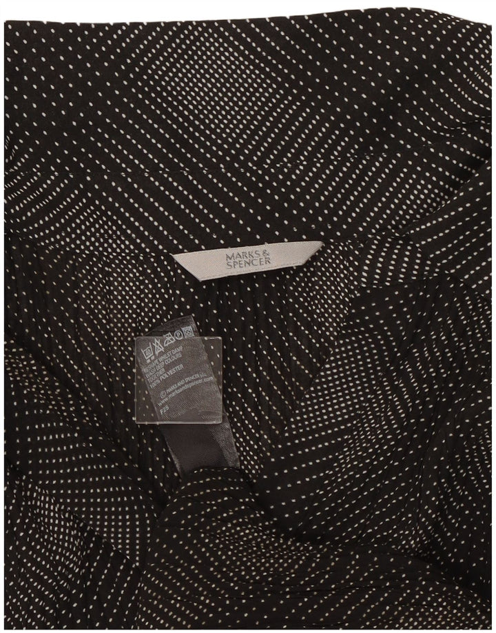 Marks & Spencer Γυναικείο Πουκάμισο Μπλούζα UK 20 2XL Μαύρο Check Polyester