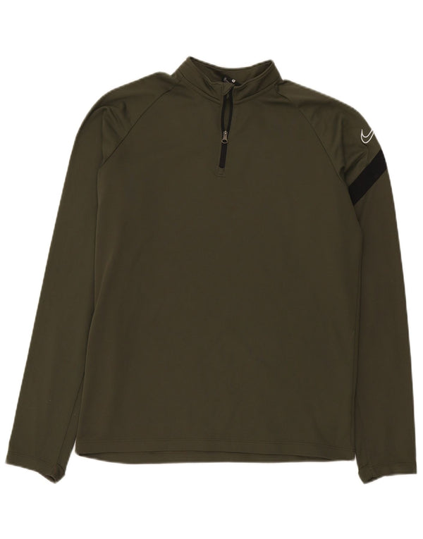 Φόρμα Nike Boys με φερμουάρ πουλόβερ φόρμα 13-14 ετών XL Khaki Colorblock