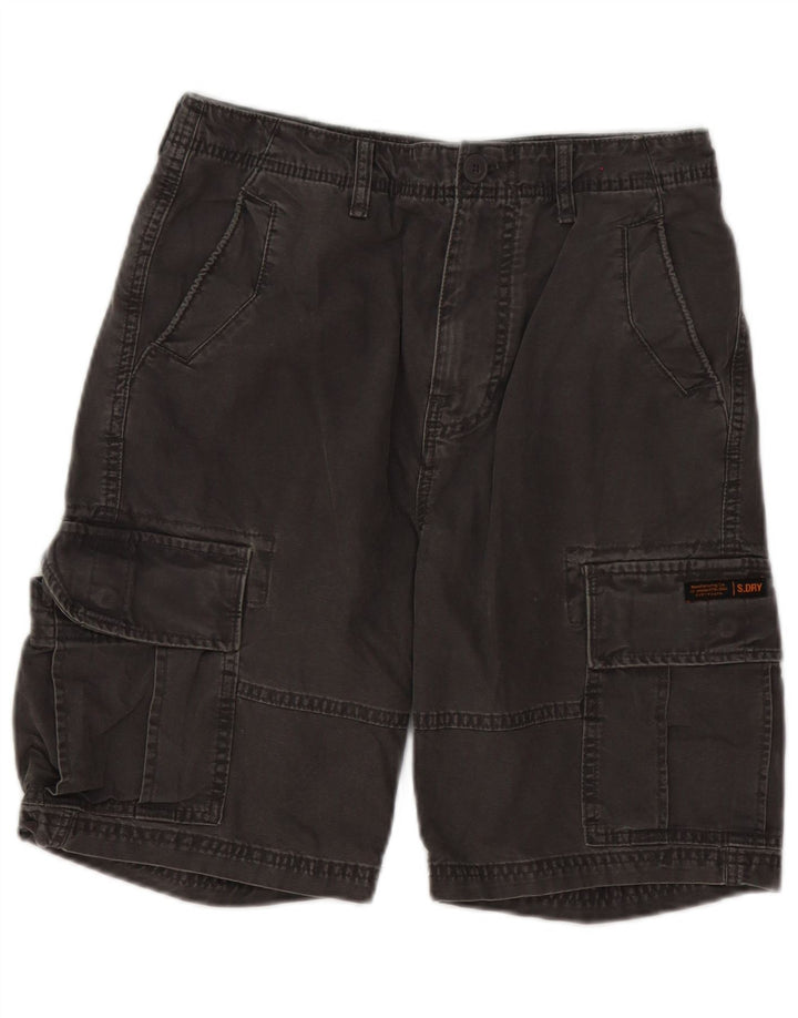 Ανδρικό σορτς Cargo Superdry W30 μεσαίο γκρι βαμβακερό