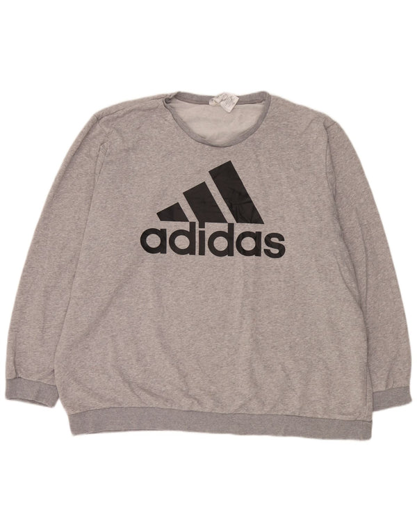 Ανδρικό γραφικό φούτερ Adidas Jumper 3XL Γκρι βαμβακερό