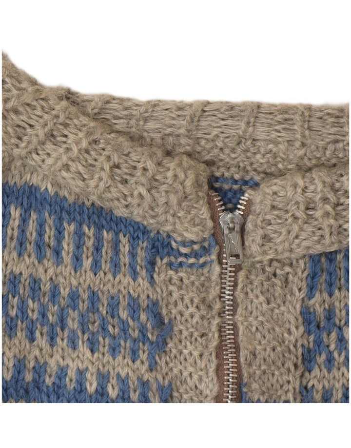 Vintage Ανδρικό Ζακέτα πουλόβερ Μεγάλο Γκρι Ριγέ