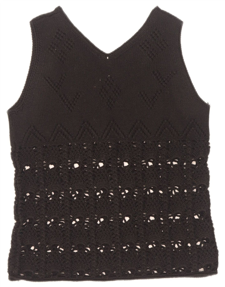 Vintage γυναικείο γιλέκο Tank Top UK 12 Medium Black