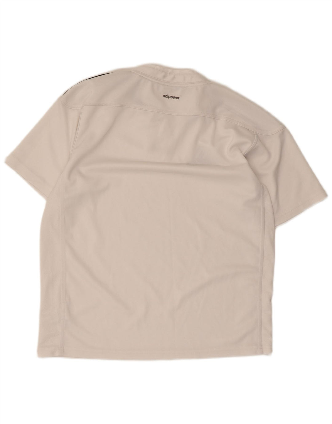 ADIDAS Boys T-Shirt Top 15-16 Years White Polyester