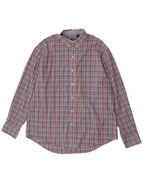Izod Ανδρικό πουκάμισο XL Πολύχρωμο βαμβακερό Gingham
