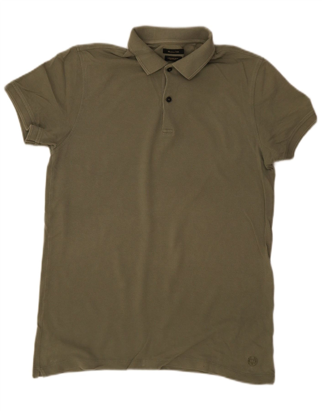 Ανδρικό μπλουζάκι πόλο Massimo Dutti Μικρό Χακί