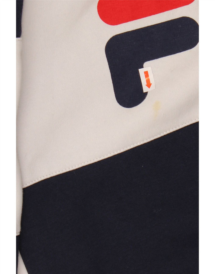 Γυναικείο γραφικό φούτερ FILA Jumper UK 12 Medium Navy Blue Colourblock