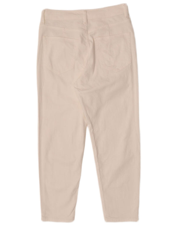 Marks & Spencer Γυναικεία Cropped Jeans UK 10 Small W28 L25 Beige Cotton