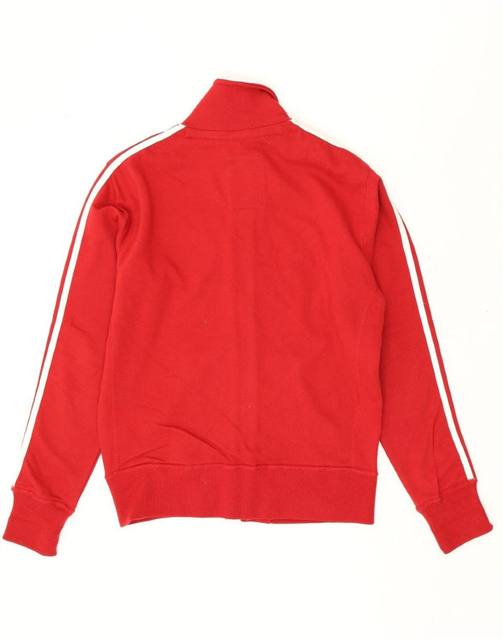 RUSSELL ATHLETIC Mens Graphic Tracksuit Top Jacket Small Red Cotton Vintage Russell Athletic and Second-Hand Russell Athletic from Messina Hembry 