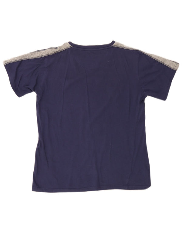 Champion Boys Graphic T-shirt Top 13-14 Years XL Navy Blue Colorblock