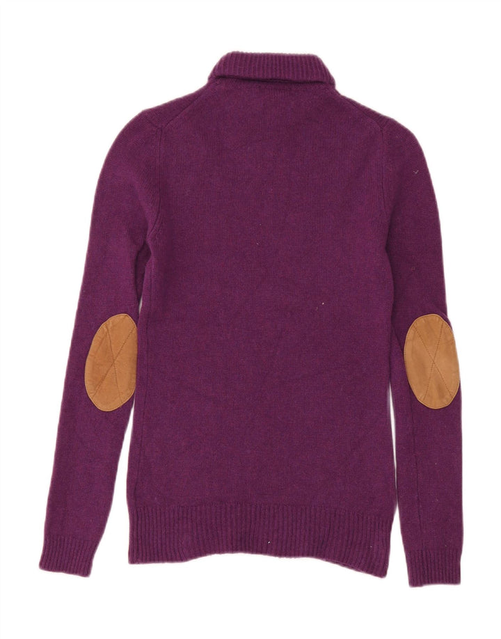 Massimo Dutti Γυναικείο πουλόβερ με ρολό λαιμόκοψη UK 12 Medium Purple