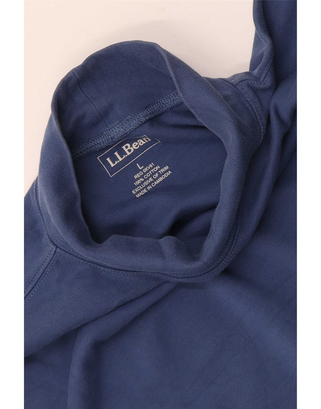 Ανδρικό μπλουζάκι L.L.Bean, μακρυμάνικο μεγάλο, μπλε βαμβακερό