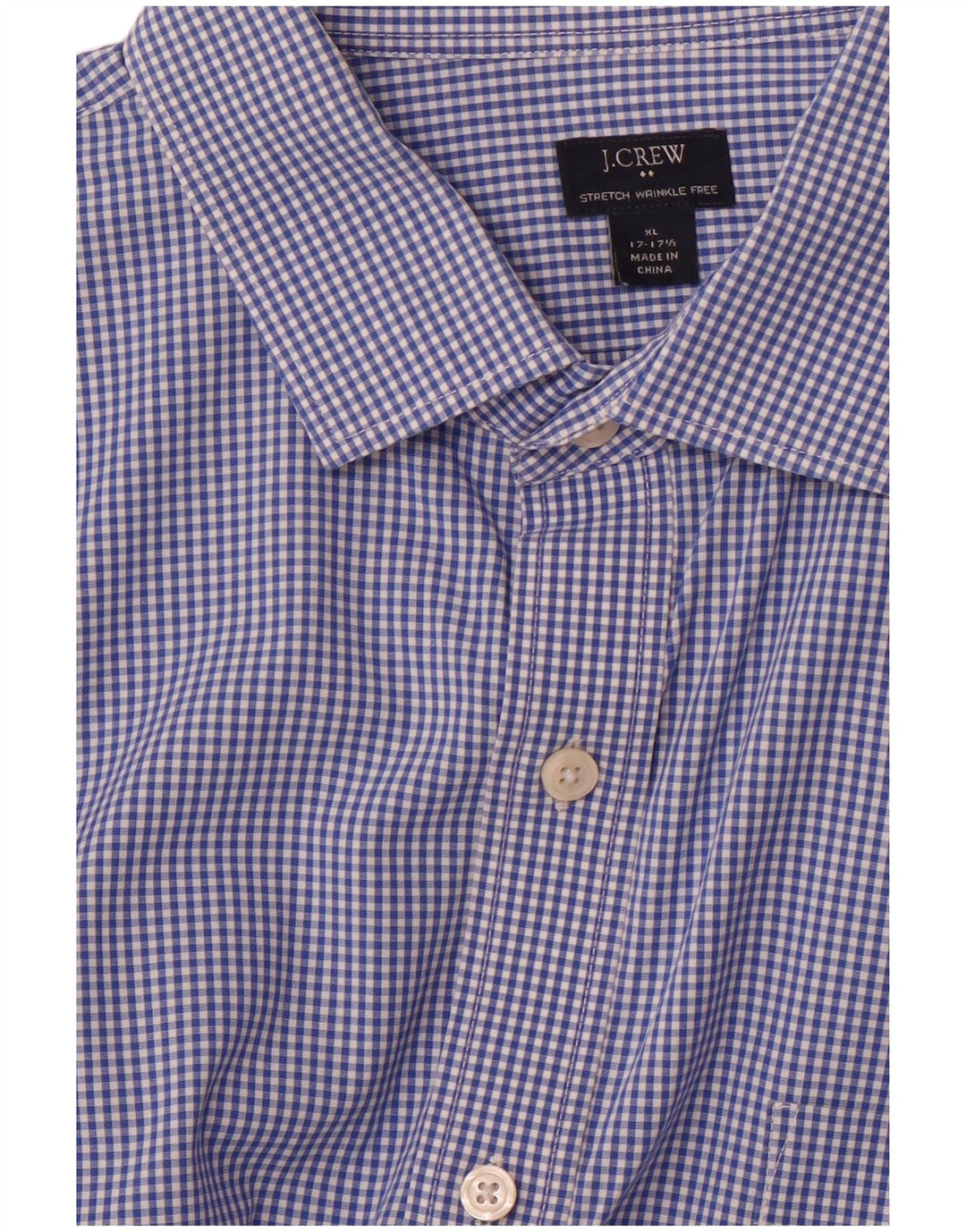 Ανδρικό Stretch πουκάμισο J. Crew 17 17/12 XL Blue Gingham