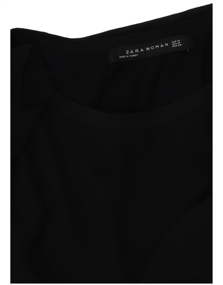 Zara Γυναικεία Μπλούζα Τοπ UK 14 Medium Black