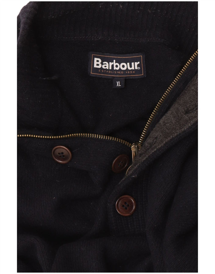Ανδρικό πουλόβερ Barbour με φερμουάρ XL Navy Blue