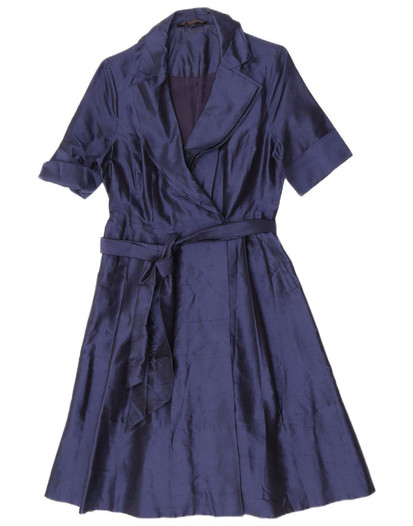Γυναικείο φόρεμα Coast Wrap UK 12 Medium Navy Blue Silk