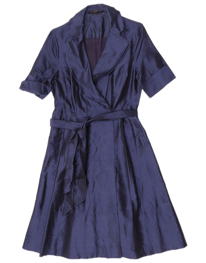 Γυναικείο φόρεμα Coast Wrap UK 12 Medium Navy Blue Silk