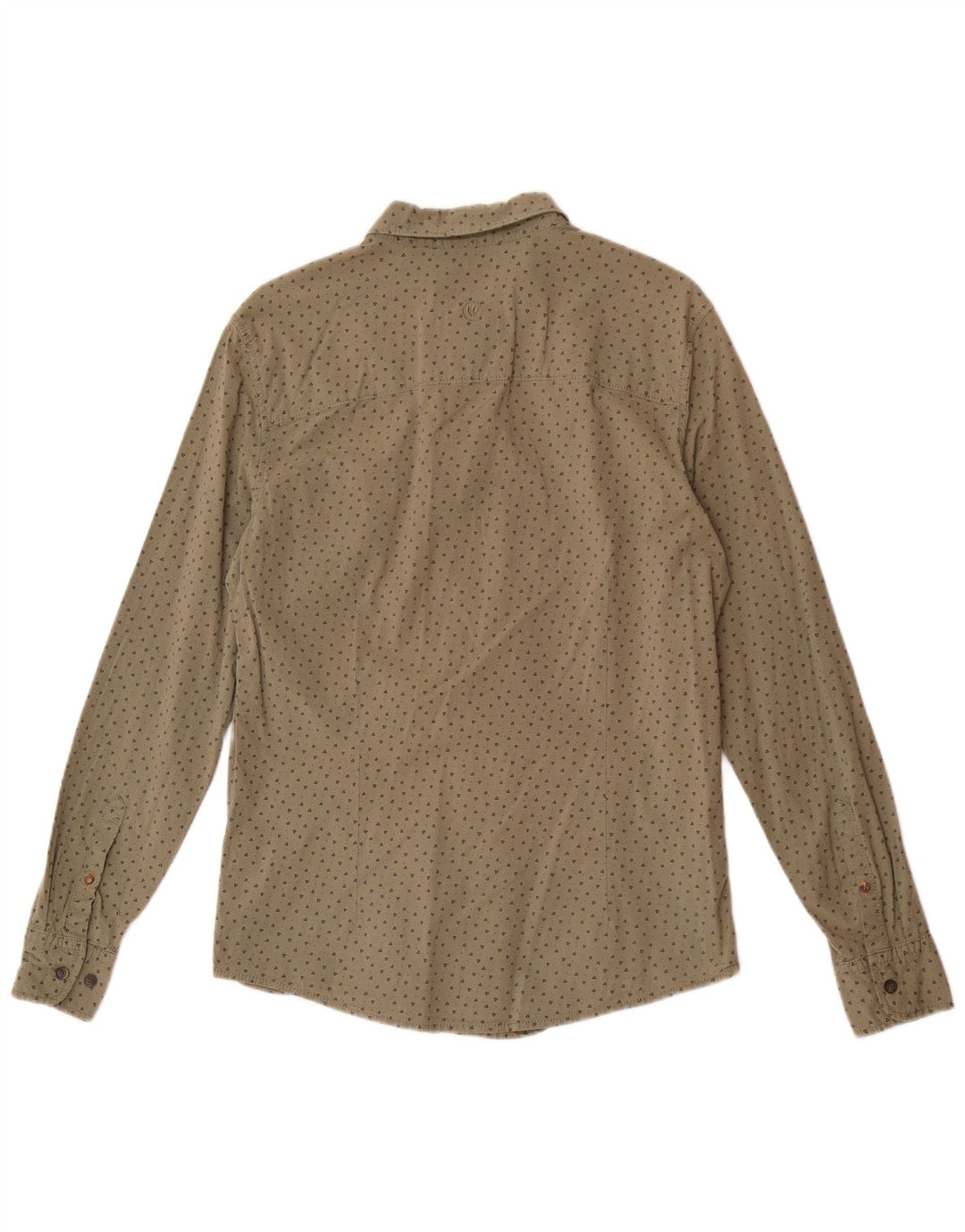 Fat Face Ανδρικό Stretch Slim Fit πουκάμισο Μεσαίο πράσινο γεωμετρικό βαμβάκι