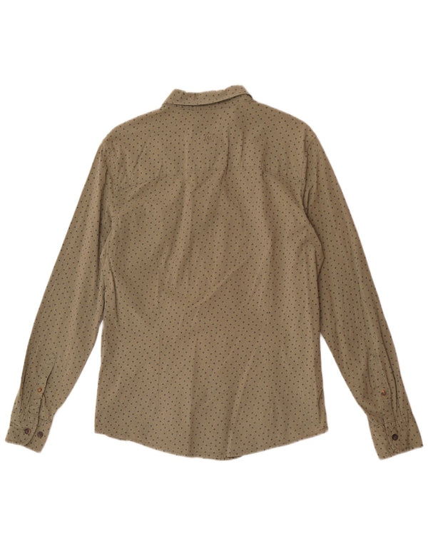 Fat Face Ανδρικό Stretch Slim Fit πουκάμισο Μεσαίο πράσινο γεωμετρικό βαμβάκι