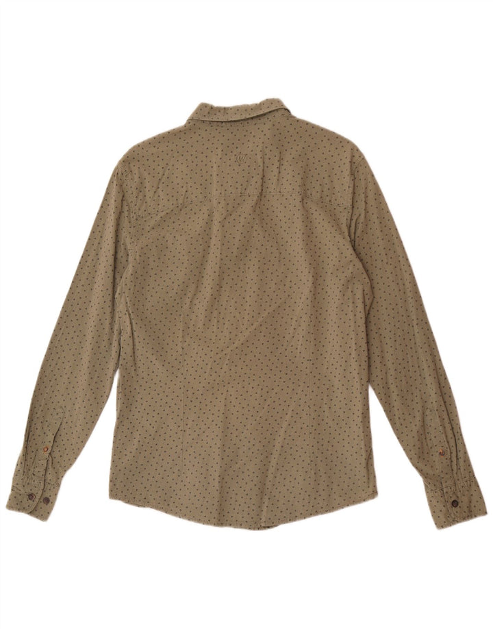 Fat Face Ανδρικό Stretch Slim Fit πουκάμισο Μεσαίο πράσινο γεωμετρικό βαμβάκι