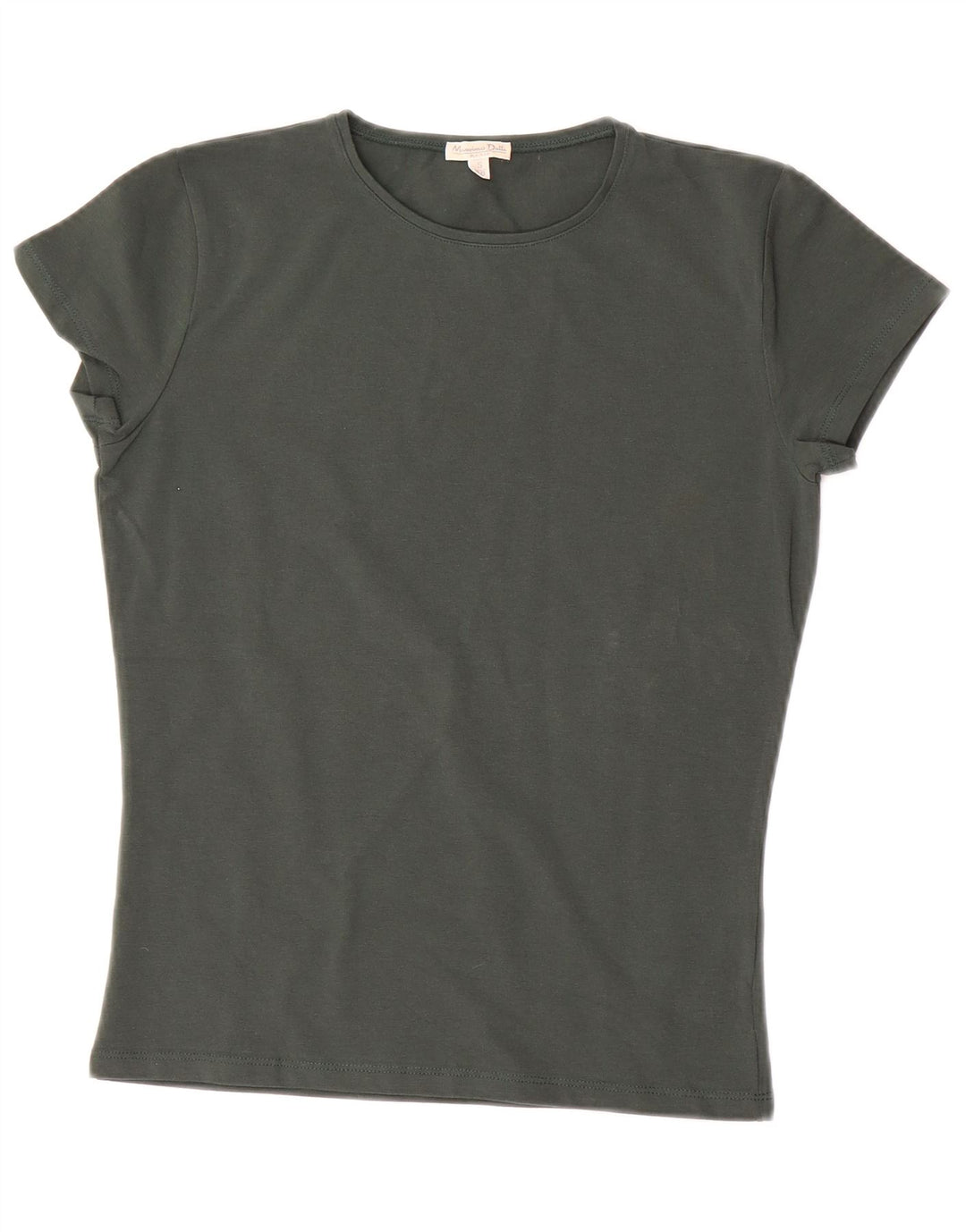 MASSIMO DUTTI Γυναικείο T-Shirt Top UK 10 Μικρό πράσινο βαμβακερό
