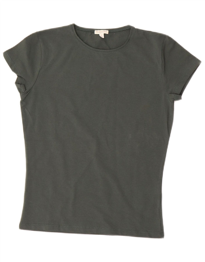 MASSIMO DUTTI Γυναικείο T-Shirt Top UK 10 Μικρό πράσινο βαμβακερό