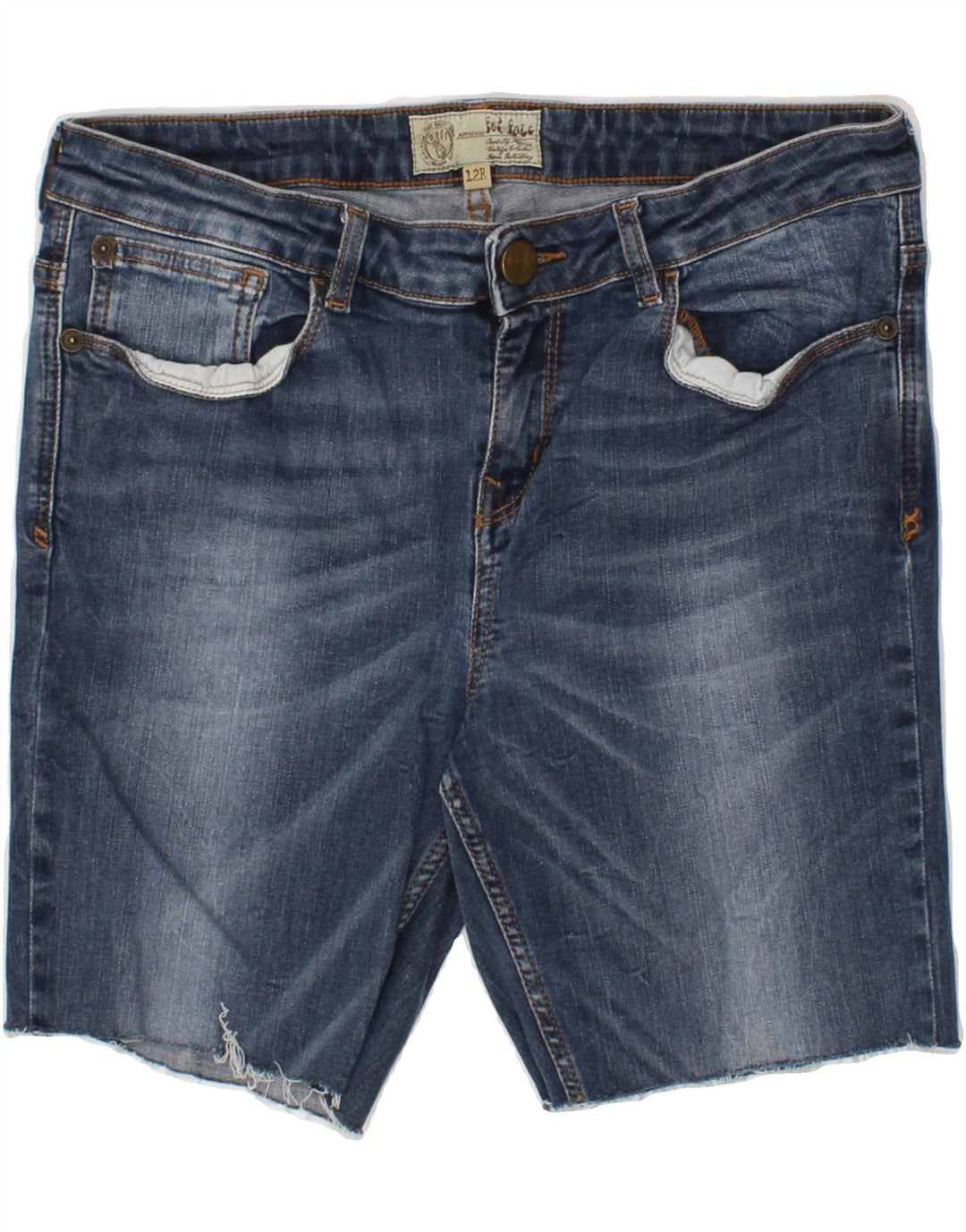 FAT FACE Womens Denim Shorts UK 12 Medium W28  Blue Vintage Fat Face and Second-Hand Fat Face from Messina Hembry 