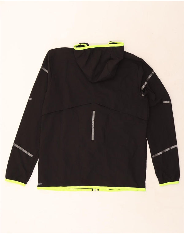 Puma Ανδρικό μπουφάν βροχής με κουκούλα UK 40 μεγάλο μαύρο νάιλον