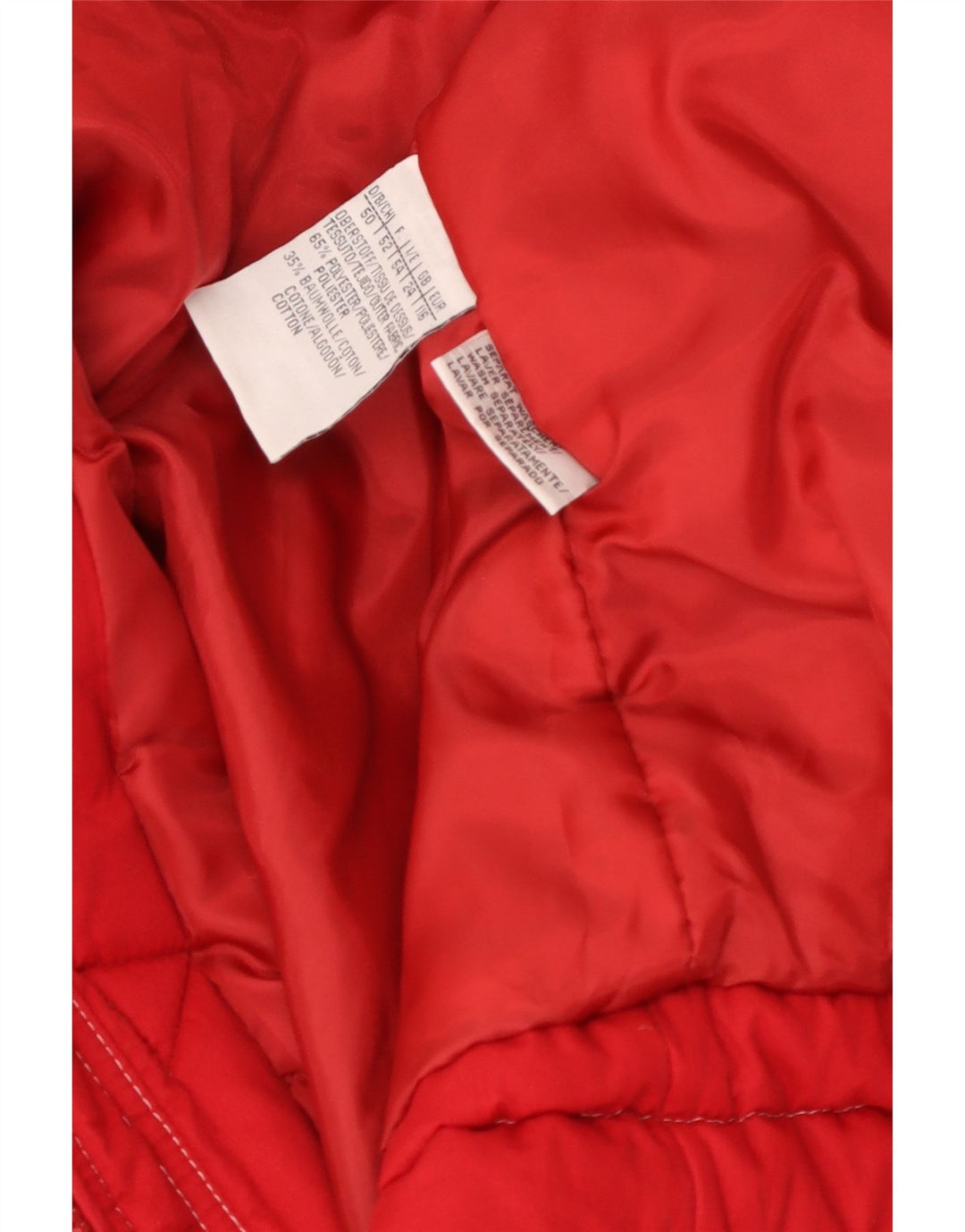 Vintage γυναικείο μπουφάν Parka με κουκούλα UK 24 4XL Red Chevron Polyester