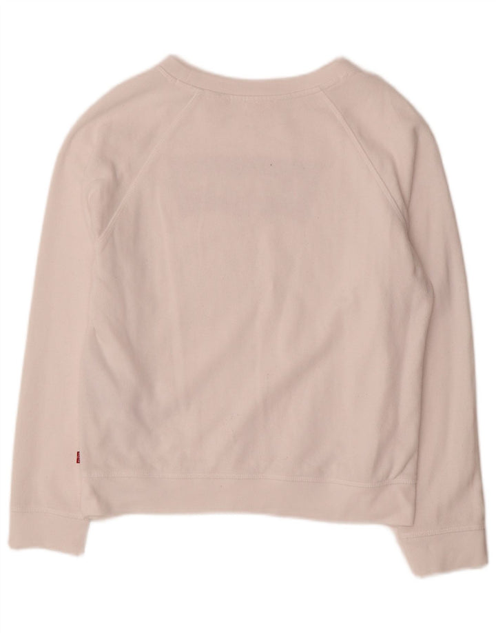 Γυναικείο γραφικό φούτερ Levi's Jumper UK 14 Μεσαίο λευκό βαμβακερό