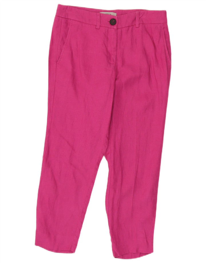 Marella Γυναικείο Slim Cropped Παντελόνι W30 L24 Ροζ