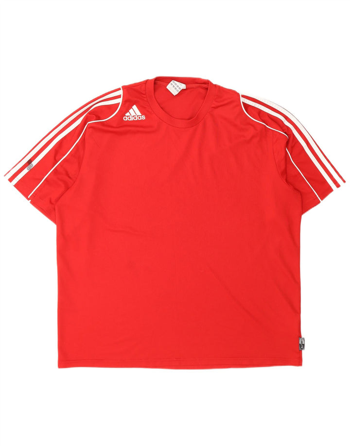 Ανδρικό γραφικό T-Shirt ADIDAS Climalite Top XL Red Polyester