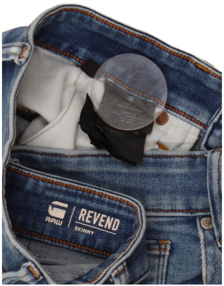 G-STAR Ανδρικό Revend Skinny Jeans W32 L34 Μπλε βαμβακερό