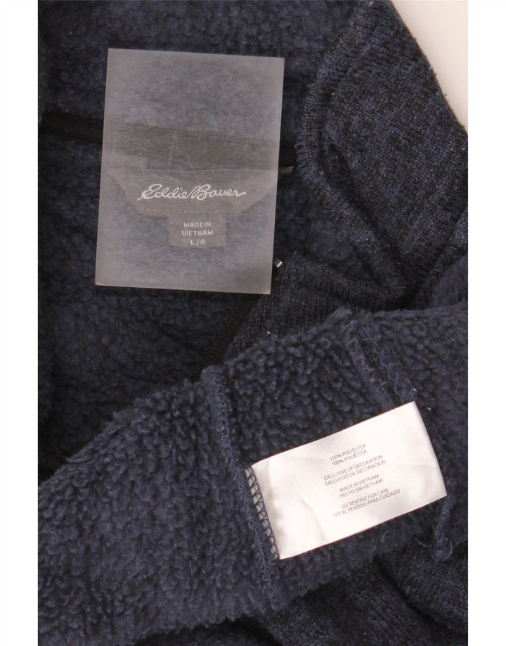 EDDIE BAUER Ανδρικό φούτερ με φερμουάρ πουκάμισο μεγάλο μπλε ναυτικό πολυεστέρας