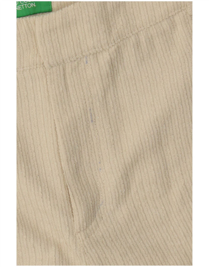 Γυναικείο κοτλέ σορτς Benetton UK 12 Medium W28 Μπεζ πολυεστέρας