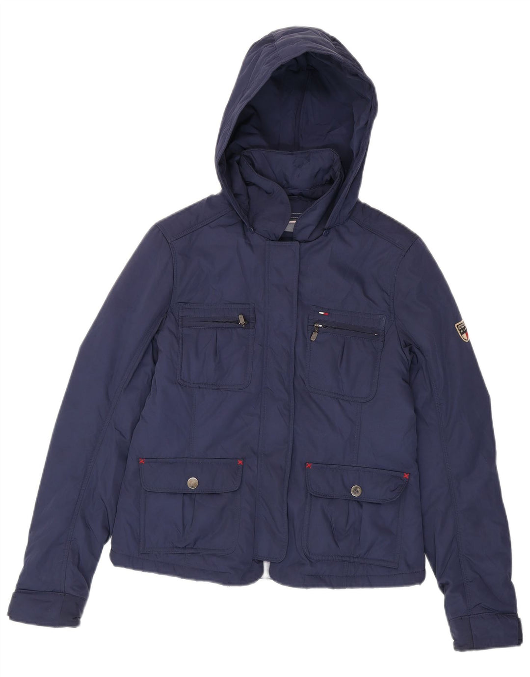 Tommy Hilfiger Γυναικείο Μπουφάν με Κουκούλα Utility UK 12 Medium Navy Blue