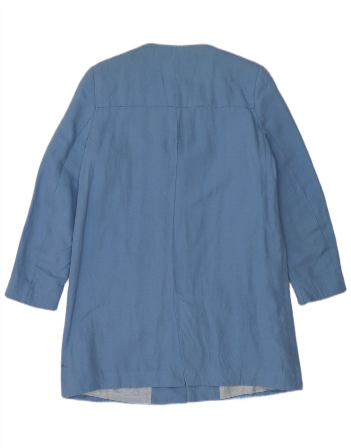 Zara Γυναικείο Πανωφόρι UK 12 Medium Blue Cotton