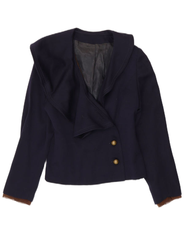 Vintage γυναικείο σακάκι με 2 κουμπιά σακάκι UK 10 Small Navy Blue