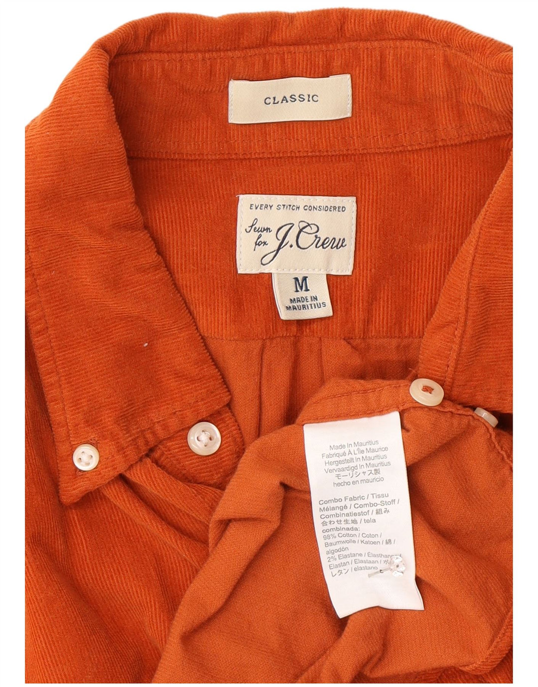Ανδρικό πουκάμισο J. Crew Classic Fit, μεσαίο πορτοκαλί βαμβακερό