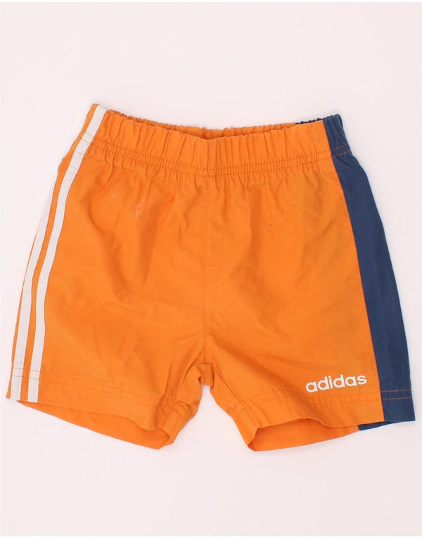 Γραφικά αθλητικά σορτς Adidas Baby Boys 6-9 μηνών πορτοκαλί χρώματος