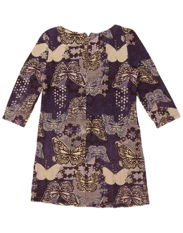 White Stuff Γυναικείο φόρεμα με μανίκια 3/4 UK 10 Small Purple Animal Print