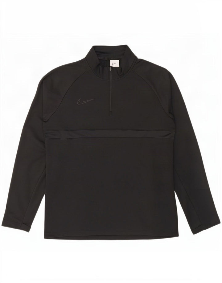 Ανδρική φόρμα Nike Dri Fit με φερμουάρ πουλόβερ στο επάνω μέρος από μεσαίο μαύρο πολυεστέρα