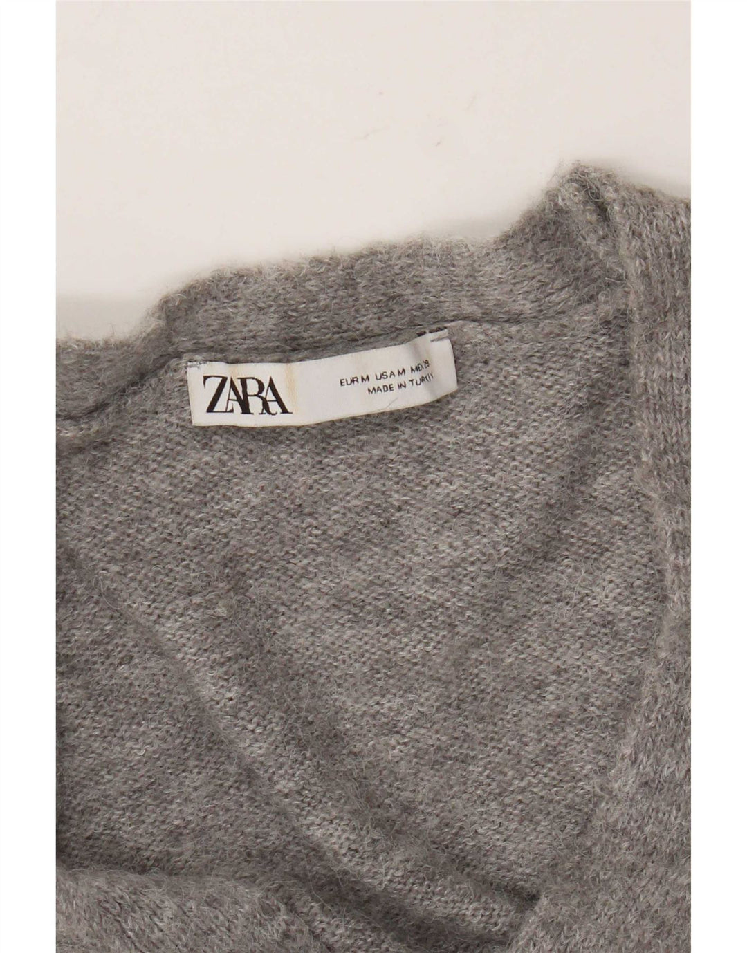 Zara Γυναικεία Ζακέτα Crop UK 14 Medium Grey