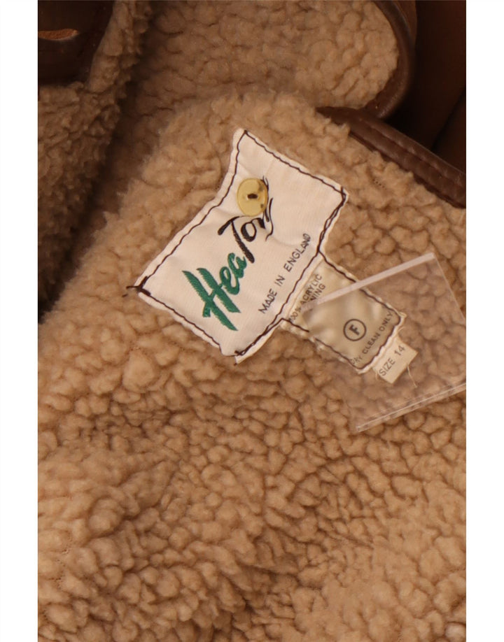 HEA TONA Γυναικείο Παλτό Shearling UK 14 Μεσαίο Καφέ Ακρυλικό