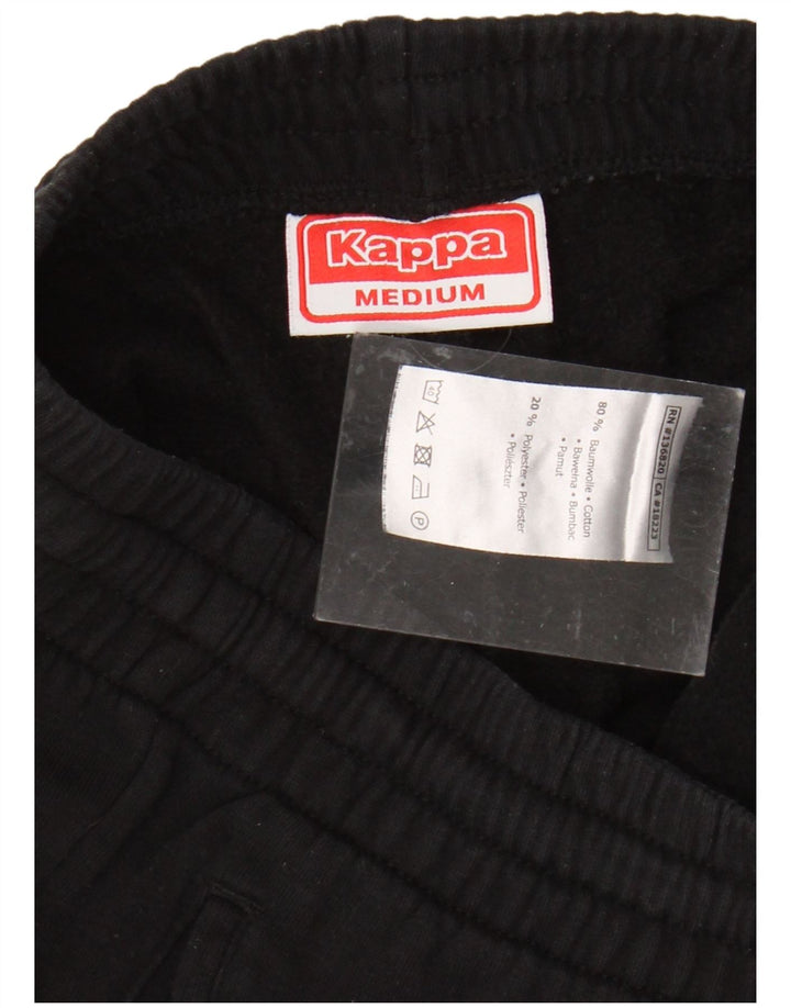 Kappa Γυναικεία φόρμα γραφικής φόρμας παντελόνι Joggers UK 12 μεσαίο μαύρο βαμβακερό