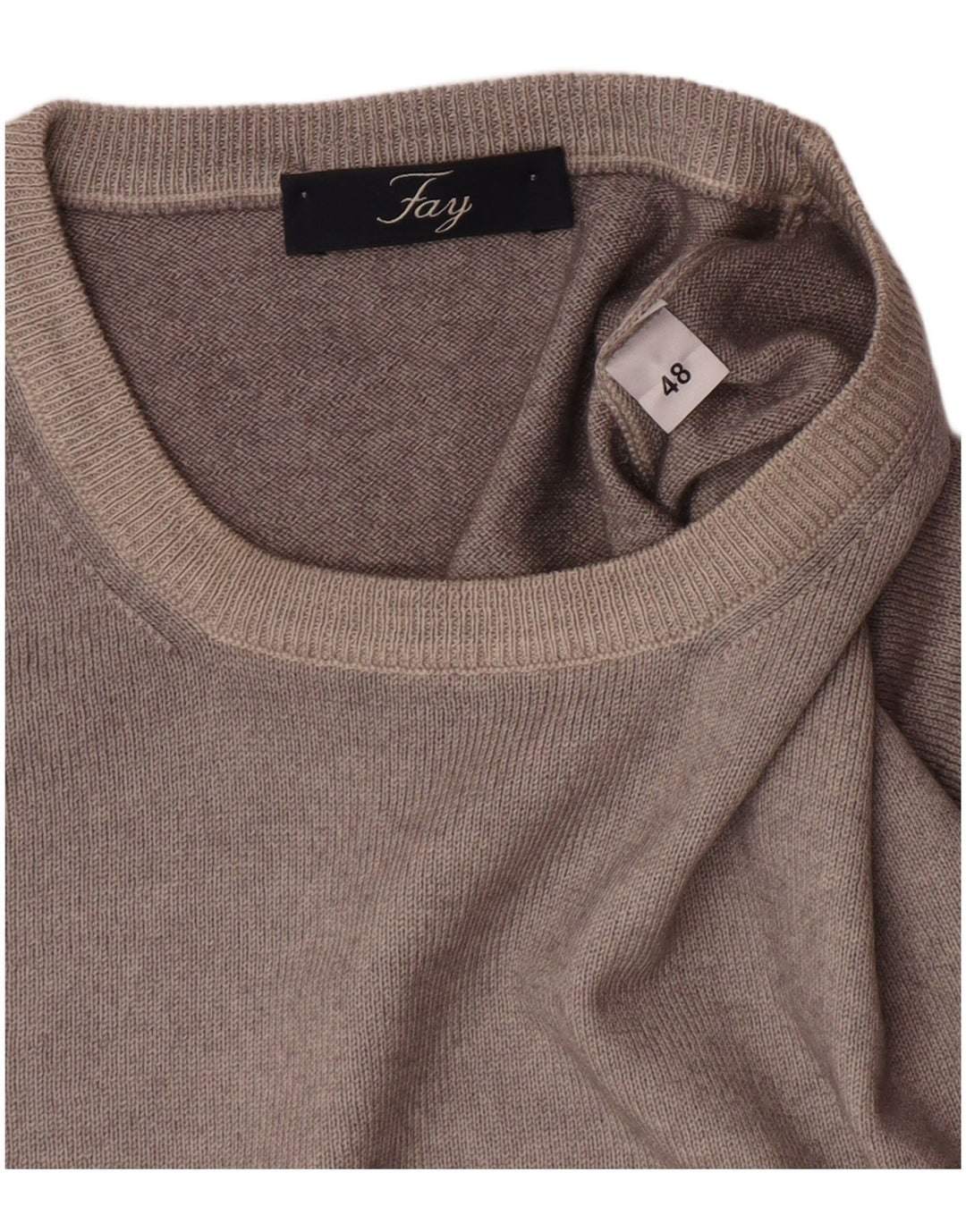 Πουλόβερ Fay Mens Crew Neck Jumper IT 48 Medium Grey