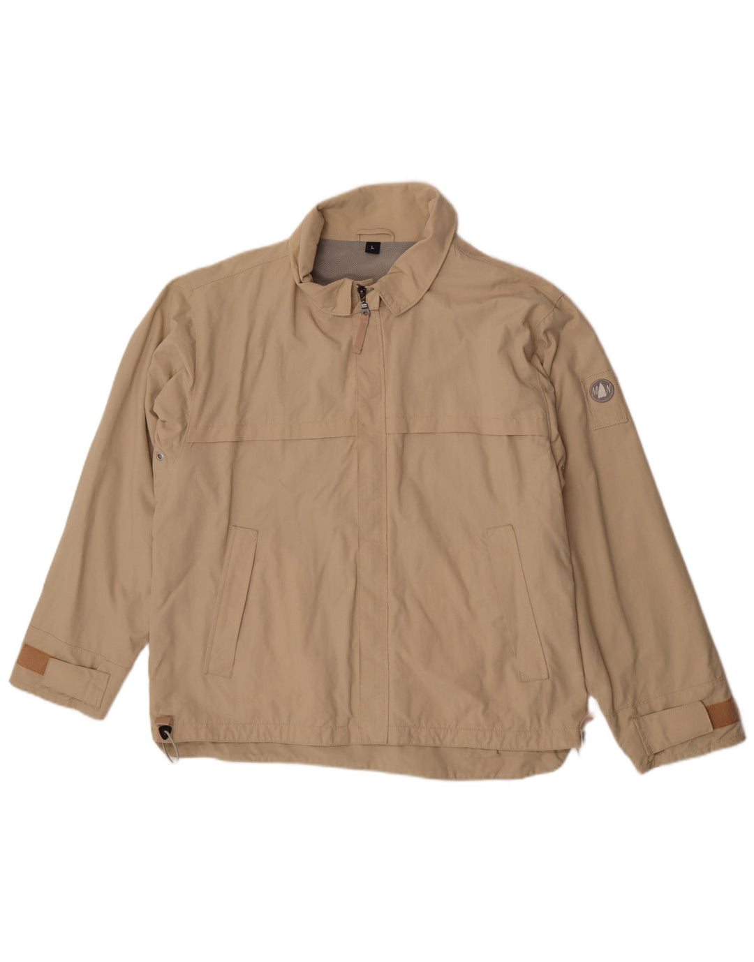 Murphy & Nye Mens Bomber Jacket UK 40 Large Beige Nylon