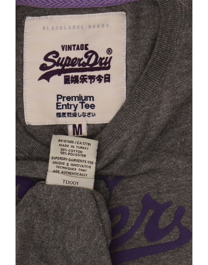 Ανδρικό γραφικό T-Shirt Superdry Top Μεσαίο γκρι βαμβακερό